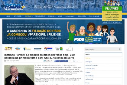 PSDB divulga Pesquisa Nacional