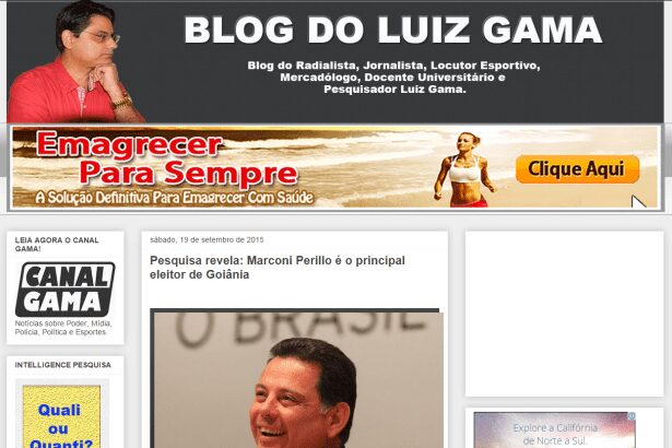 Blog do Luiz Gama divulga pesquisa sobre apoio de Marconi Perillo a candidato para Prefeitura de Goiânia em 2016
