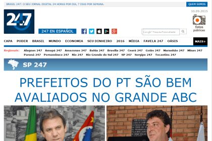 Brasil 247 divulga pesquisa realizada em Santo André e São Bernardo do Campo-SP