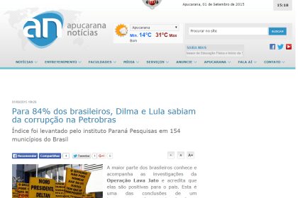 AN Notícias divulga pesquisa sobre Operação Lava Jato