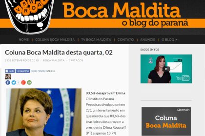 Blog Boca Maldita divulga pesquisa sobre avaliação do Governo Federal
