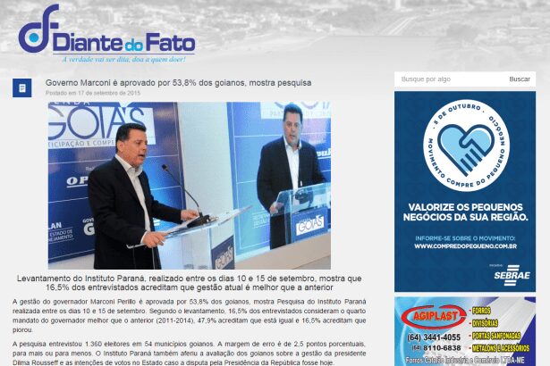 Diante do Fato divulga pesquisa realizada no Estado de Goiás