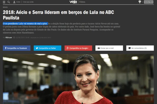 Veja.com divulga pesquisa realizada em Santo André e São Bernardo do Campo-SP