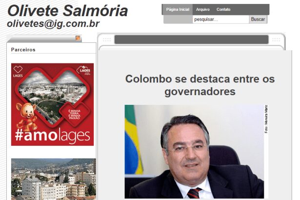 Blog Olivete Salmória divulga pesquisa realizada no Estado de Santa Catarina