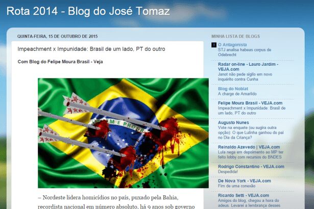 Blog do José Tomaz comenta pesquisa sobre Impeachment de Dilma realizada na Bahia
