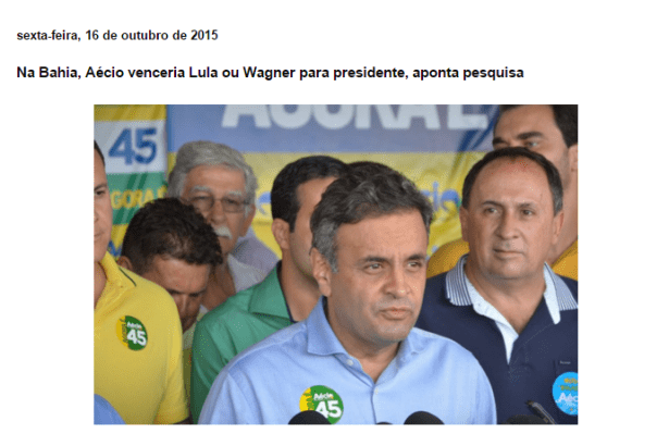 Blog Bahia Destaque divulga pesquisa de intenção de voto para Presidente no Estado da Bahia