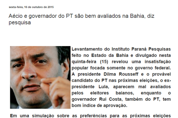 Blog de Jucelino França divulga intenção de voto dos baianos para Presidente
