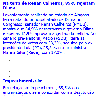 Blog do Beto Critica divulga pesquisa realizada em Alagoas