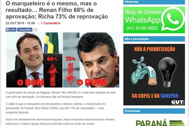 Esmael Morais divulga aprovação do Governo de Renan Filho em Alagoas