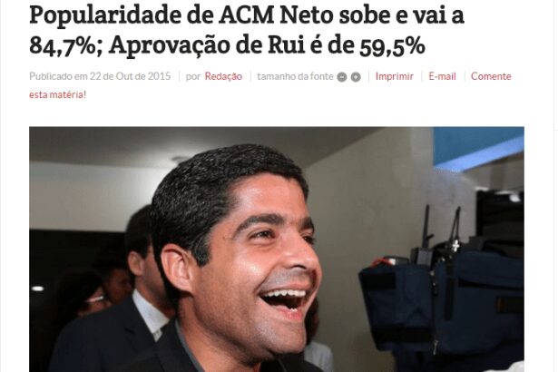 Folha Regional de Condeúba divulga popularidade dos Governos Estadual e Municipal em Salvador