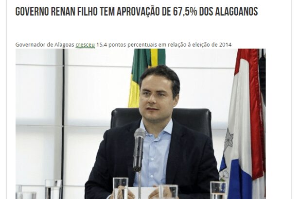 Jornal de Penedo-AL divulga aprovação do Governador Renan Filho
