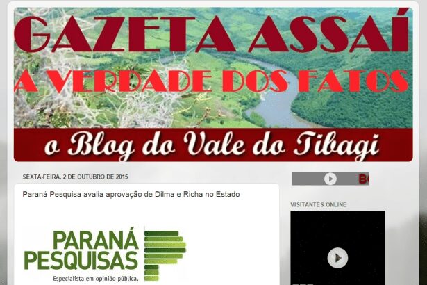 Blog Gazeta Assaí divulga pesquisa de aprovação dos governantes do Estado do Paraná