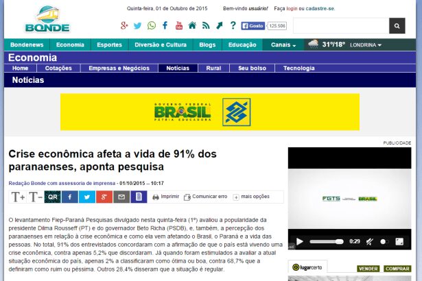 Bonde divulga pesquisa sobre aprovação dos governos Federal e Estadual