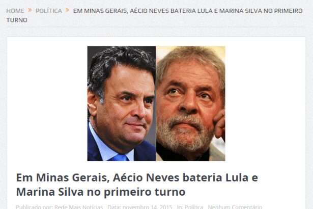 Rede Mais Notícias divulga pesquisa de intenção de voto para Eleições Presidenciais no Estado de Minas Gerais