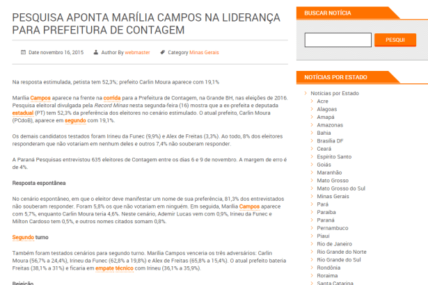 Guia do Oeste Notícias divulga intenção de voto dos eleitores de Contagem/MG para Eleições Municipais