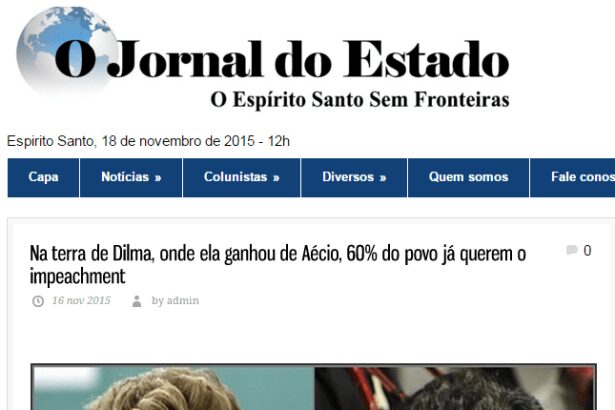 O Jornal do Estado-ES divulga avaliação do Governo Federal em Minas Gerais