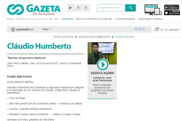 Gazeta de Alagoas divulga intenção de voto para Eleições Presidenciais e avaliação do Governo Federal no Estado de Minas
