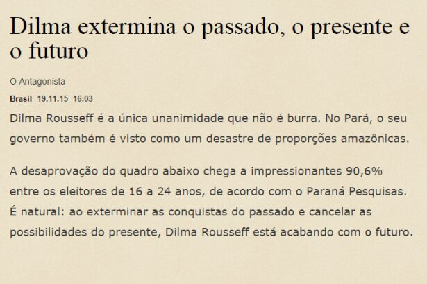 Blog Libertatum divulga avaliação da administração da Presidente Dilma no Estado do Pará