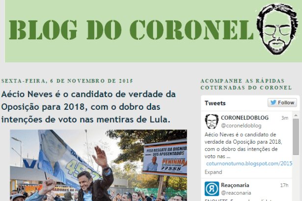 Blog do Coronel divulga intenção de voto para Eleições Presidenciais