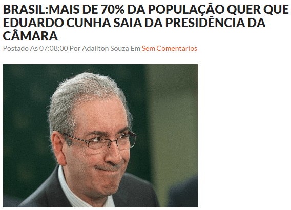 Gandu Livre comenta pesquisa nacional sobre afastamento do Presidente da Câmara