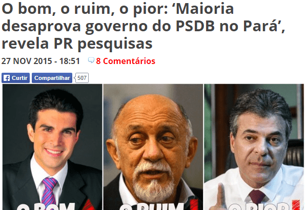 Esmael Morais divulga levantamento realizado pela Paraná Pesquisas sobre Governo do PSDB no Pará