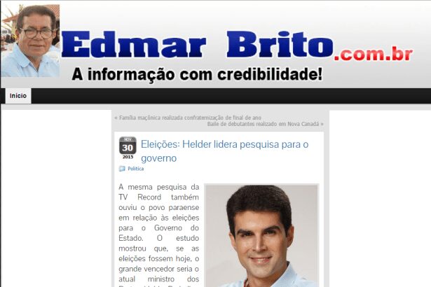 Edmar Brito comenta intenção de voto para Governador do Estado do Pará