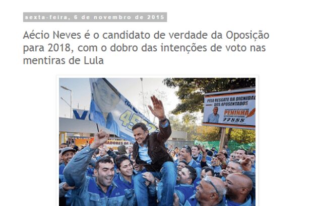 Blog Canindé Silva divulga intenção de voto dos brasileiros para Eleições Presidenciais