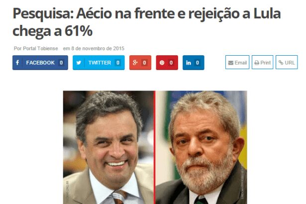 Portal Tobiense divulga intenção de voto dos brasileiros para Eleições Presidenciais