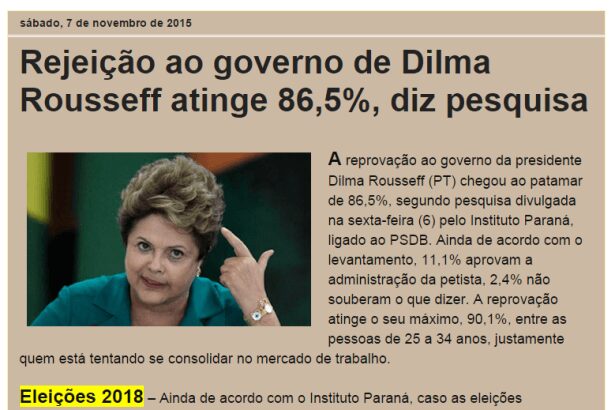 Forte no Recôncavo divulga pesquisa nacional de intenção de voto para Eleições Presidenciais e avaliação da Presidente Dilma Rousseff