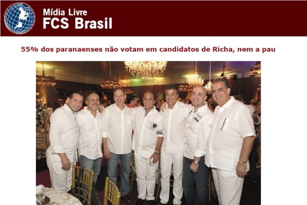 Folha Centro Sul divulga pesquisa que aponta que o apoio de Beto Richa pode prejudicar os candidatos a prefeitura de Curitiba
