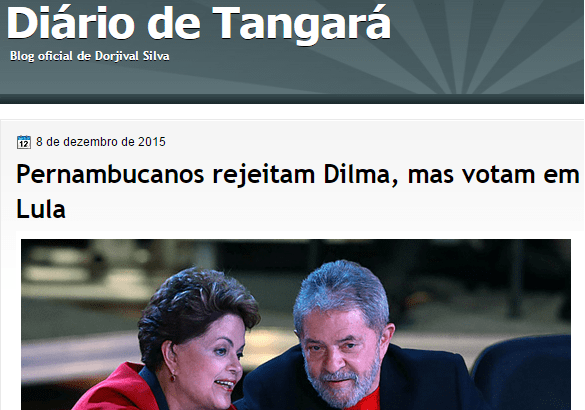Diário De Tangará comenta situação Eleitoral para Presidente, no Estado do Pernambuco
