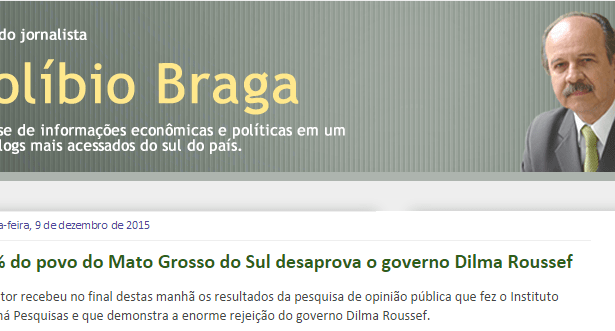 Blog Do Políbio Braga divulga pesquisa sobre o Governo da Presidente Dilma Rousseff no Estado do Mato Grosso Do Sul
