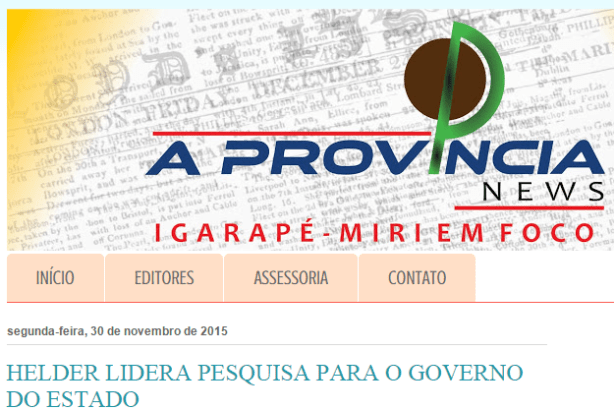 A Província News divulga intenção de voto para Governador no Estado do Pará