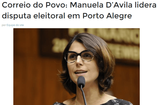 Felipe Vieira divulga pesquisa sobre a intenção de voto para a Prefeitura de Porto Alegre/ RS