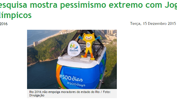 Esporte Alternativo divulga pesquisa sobre os Jogos Olímpicos no Estado do Rio de Janeiro