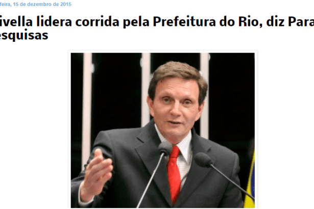 Blog Giro No Litoral divulga pesquisa sobre a intenção de voto para a Prefeitura do Rio de Janeiro/ RJ