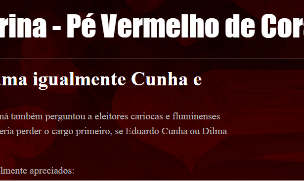 Blog Londrina - Pé Vermelho de Coração divulga segunda pesquisa sobre o afastamento do Presidente da Câmara, Eduardo Cunha