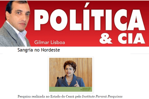 Blog Do Gilmar Lisboa, Política e Cia comenta pesquisa sobre a administração da Presidente Dilma Rousseff