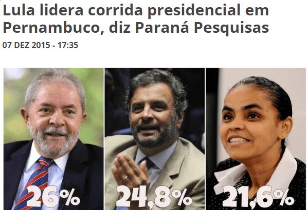 Esmael Morais divulga pesquisa sobre liderança Presidencial no Estado do Pernambuco