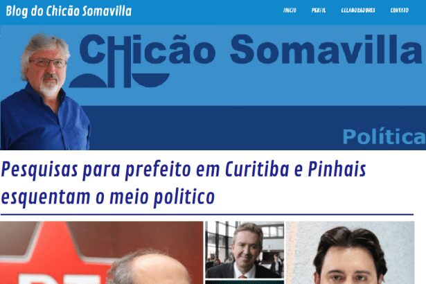 Blog do Chicão Somavilla comenta pesquisa que aponta empate técnico entre Gustavo Fruet e Ratinho Jr
