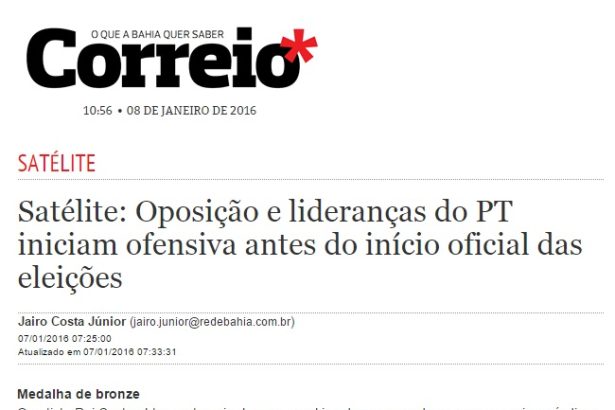 Correio 24h divulga pesquisa que aponta o Governador da Bahia, Rui Costa, com a terceira melhor avaliação do país
