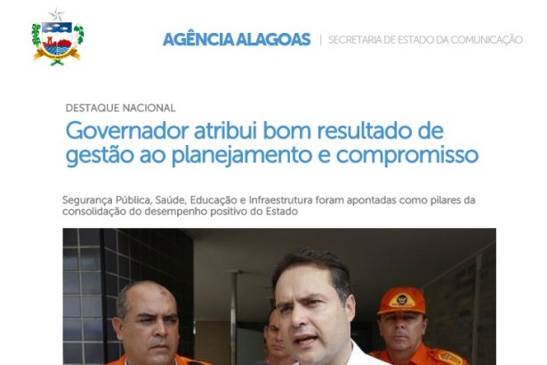 Secretaria de Comunicação de Alagoas divulga pesquisa sobre a popularidade do governador Renan Filho