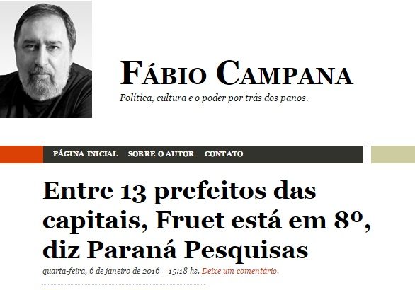 Fábio Campana divulga pesquisa sobre a aprovação dos prefeitos de 13 capitais brasileiras