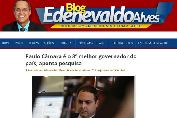 Blog do Edenevaldo Alves divulga pesquisa sobre aprovação dos governadores