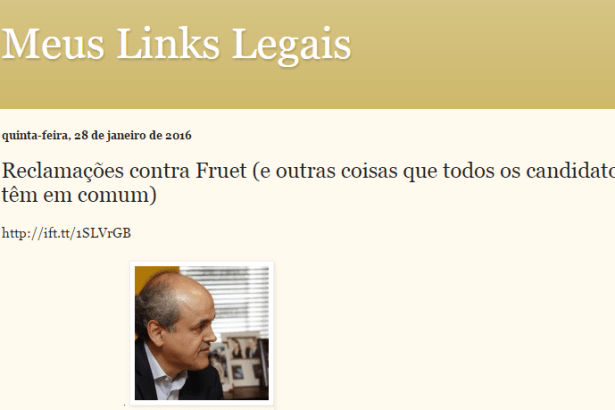 Blog Meus Links Legais comenta sobre as entrevistas realizada com os candidatos a Prefeito de Curitiba