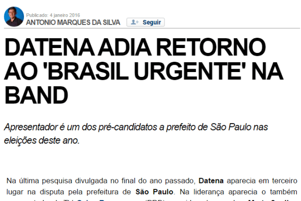 Blasting News divulga pesquisa sobre a disputa pela prefeitura de São Paulo