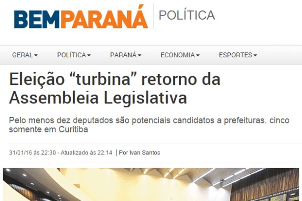 Portal Bem Paraná comenta sobre os candidato a Prefeito de Curitiba