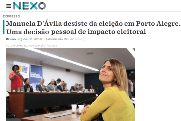 Jornal Nexo comenta pesquisa que foi realizada para a Prefeitura de Porto Alegre