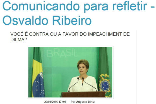 Blog Comunicando Para Refletir comenta pesquisa sobre a popularidade da Presidente Dilma Rousseff