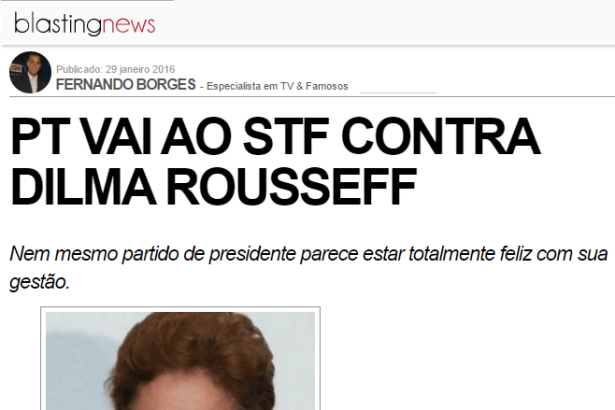 The Blasting News comenta pesquisa sobre a popularidade da Presidente Dilma Rousseff